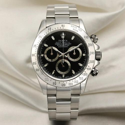 Luxury Daytona Silver Black Dial Men Watch(Refurbished)